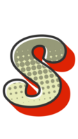 Comic Halftone Alphabet Letter and Number png