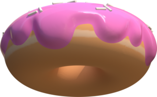 3d Donut Boston Glazed Chocolate png