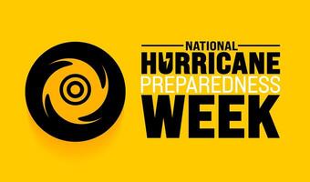 May is National Hurricane Preparedness Week background template. Holiday concept. use to background, banner, placard, card, and poster design template with text inscription and standard color. vector