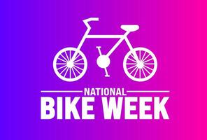 May is National Bike Week background template. Holiday concept. use to background, banner, placard, card, and poster design template with text inscription and standard color. vector