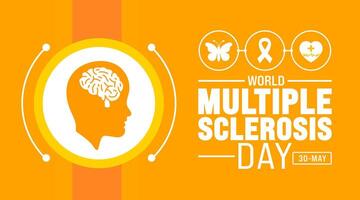 World MS day or multiple sclerosis Day background template. Holiday concept. use to background, banner, placard, card, and poster design template with text inscription and standard color. vector