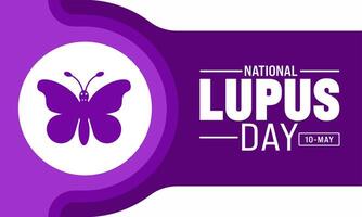 10 may World Lupus Day background template. Holiday concept. use to background, banner, placard, card, and poster design template with text inscription and standard color. vector