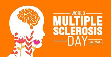 World MS day or multiple sclerosis Day background template. Holiday concept. use to background, banner, placard, card, and poster design template with text inscription and standard color. vector