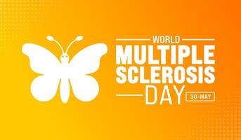 World MS day or multiple sclerosis Day background template. Holiday concept. use to background, banner, placard, card, and poster design template with text inscription and standard color. vector