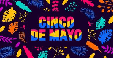 5 May is Cinco De Mayo background template. Holiday concept. use to background, banner, placard, card, and poster design template with text inscription and standard color. illustration. vector