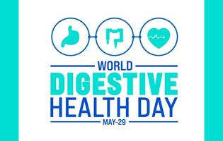 World Digestive Health Day background template. Holiday concept. use to background, banner, placard, card, and poster design template with text inscription and standard color. vector