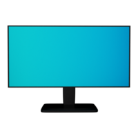 negro color computadora monitor png