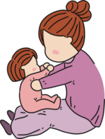 mother and daughter clipart png