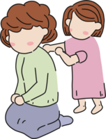 madre e figlia clipart png