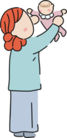 mère en portant bébé clipart png