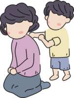 Mutter und Sohn Illustration png