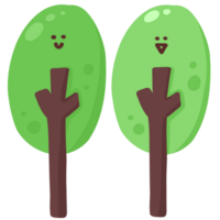 Cute tree illustration png