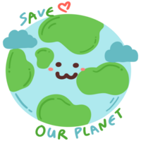 Save our planet illustration png