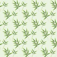 Bamboo Branches Seamless Pattern Design vector