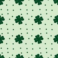 Three-leaf Clover Seamless Pattern Design vector