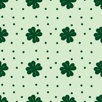 Three-leaf Clover Seamless Pattern Design vector