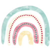 pastel boho arcs en ciel. scandinave impression pour bébé douche, garderie, salle de jeux, anniversaire, enfants fête et autre. png