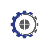 Gear logo template symbol design vector