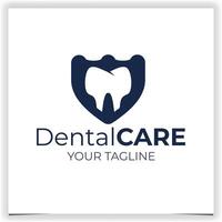 shield dental logo design template vector