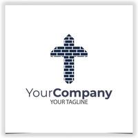 Church logo design template vector