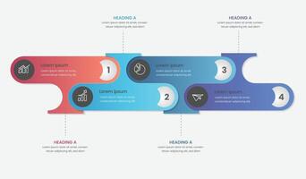 negocio visualización infografía diseño modelo con opciones, pasos o procesos Pro elemento vector