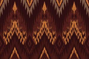 arte abstracto étnico ikat. patrón impecable en estilo tribal, bordado folclórico y mexicano. estampado de adornos de arte geométrico azteca.diseño para alfombras, papel pintado, ropa, envoltura, tela, cubierta, textil vector