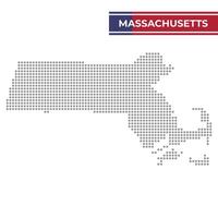 Dotted map of Massachusetts state vector