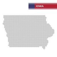 punteado mapa de Iowa estado vector