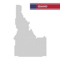 punteado mapa de Idaho estado vector