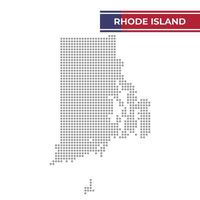 punteado mapa de Rhode isla estado vector