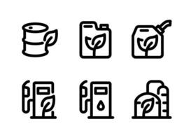 Simple Set of Oil and Gas Line Icons vector