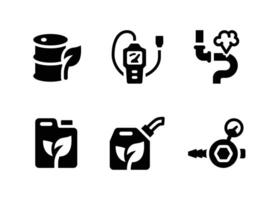 Simple Set of Oil and Gas Solid Icons vector