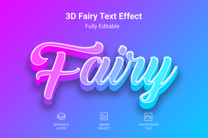 Fairy Text Style Effect Mockup Template psd