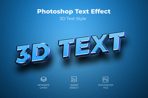 3D Text Style Effect Mockup Template psd