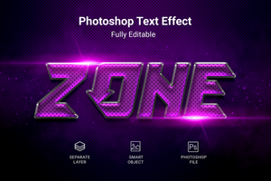 zone texte style effet maquette modèle psd