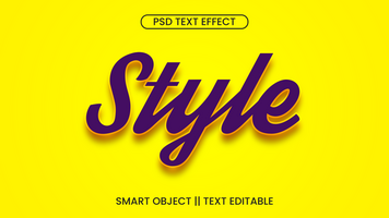 stijl blauw kleur 3d tekst effect psd