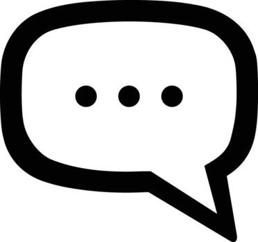 comentario icono imagen para elemento diseño de charla y comunicación símbolo vector