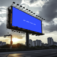 Plakatwand auf das Seite von ein Autobahn psd