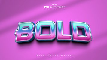bold purple gum 3d text effect design psd