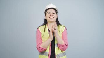 Engineer applauding enthusiastically. video