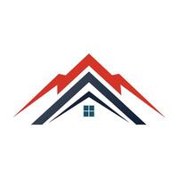 A house stands with mountains in the background, A minimalist logo featuring a stylized silhouette of a food truck vector