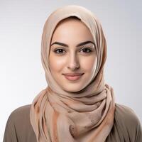 Portrait of a Young Woman Wearing a Hijab photo