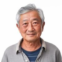 Portrait of a Senior Asian Man for Healthcare or Lifestyle Use photo