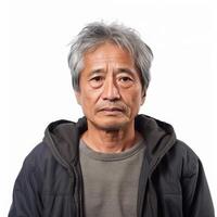 Portrait of a middle-aged Asian man possibly for actor casting or cultural diversity photo