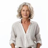 Portrait of a confident mature woman ideal for lifestyle and wellness industries photo