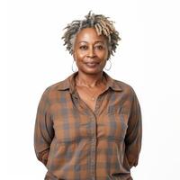 Portrait of a middle-aged African American woman smiling photo