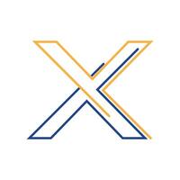 letter X logo template vector