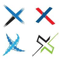 letter X logo template vector