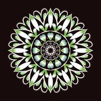 creative indian free multi colored floral mandala design vector