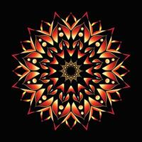 creative indian free multi colored floral mandala design vector